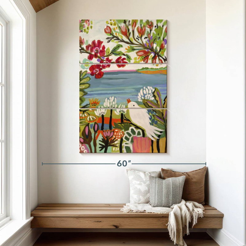 Brampt Birds In The Garden II, 50" H x 32" W