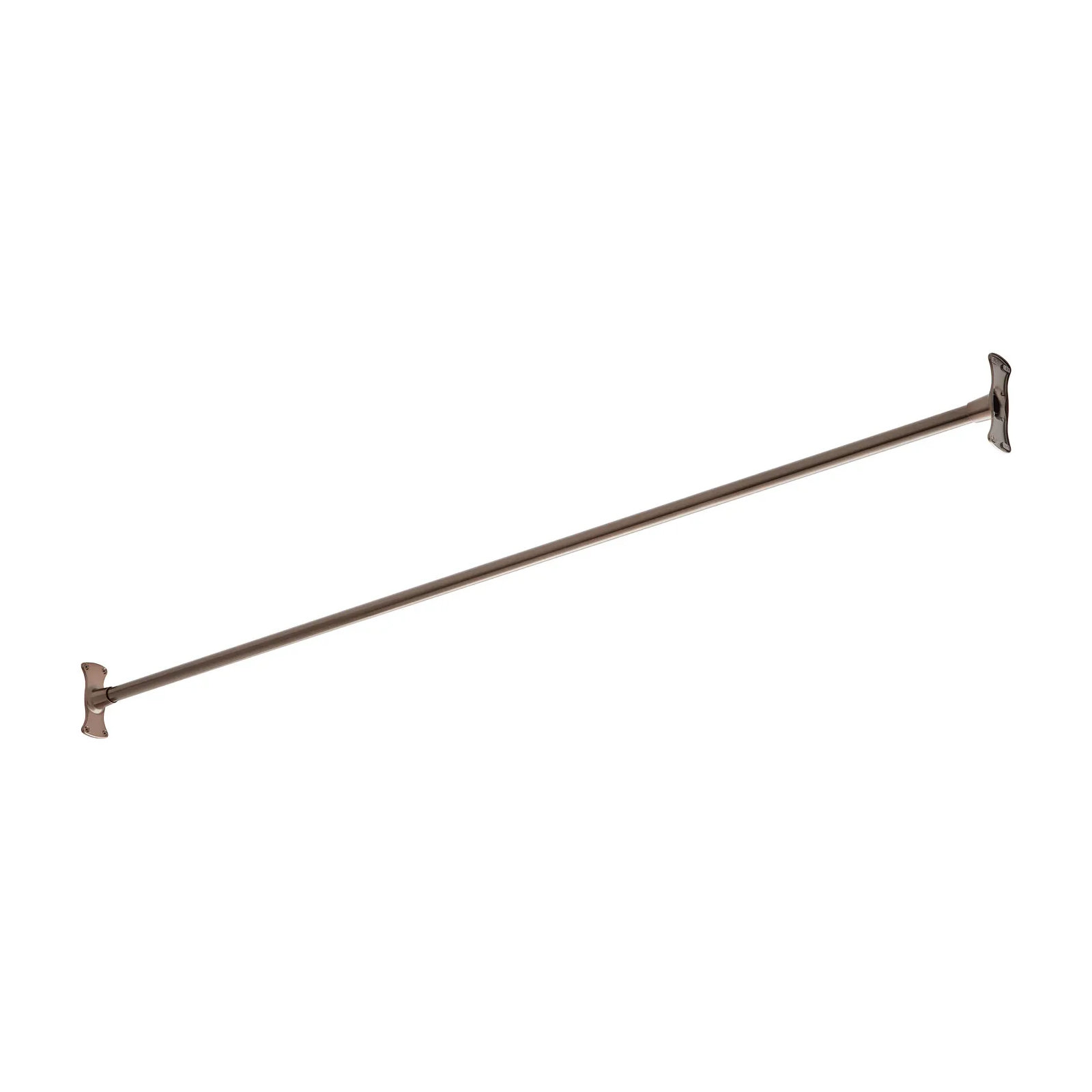 72" Brass Straight Shower Curtain Rod, Oil Rubbed Bronze