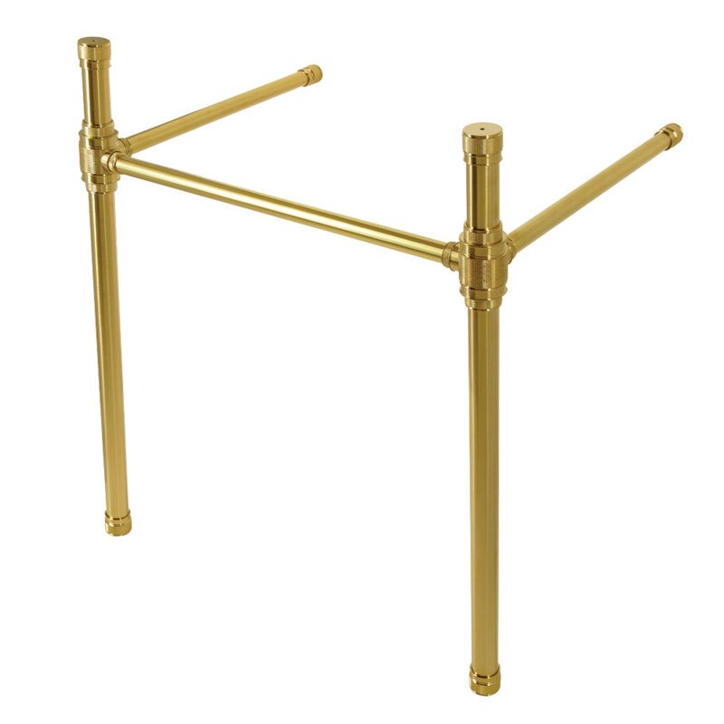 Kingston Brass Convergent Brass Knurled Console Sink Legs, Polished Chrome