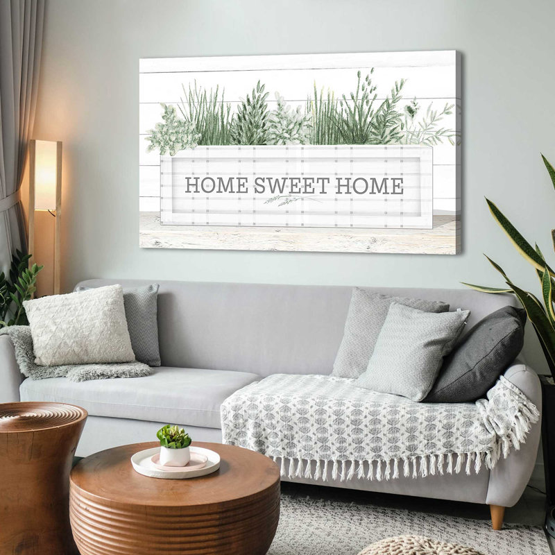 " Home Sweet Home " by Janice Gaynor, Wrapped Canvas, 24" H x 40" W x 1.5" D