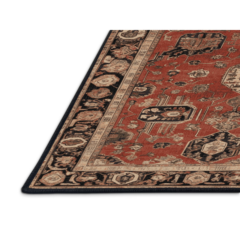 Tapis brun lavable à la machine, Rectangle 7 pi x 9 pi