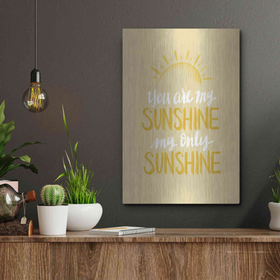 «You Are My Sunshine» par House Fenway, art mural en métal, 12 po x 16 po