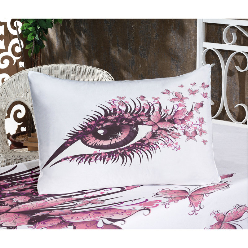 Drap-housse et coussin décoratif Ambesonne, Ensemble de draps pour très grand lit californien