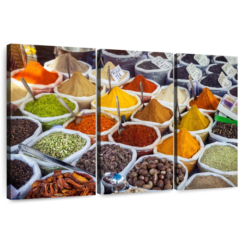 Yarlin Indian Colorful Spices, 20" H x 33" W