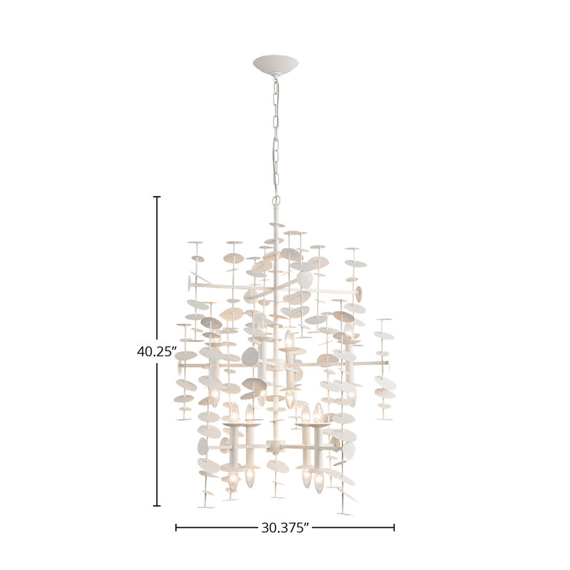 Yukari 16 - Light Modern Linear Chandelier, Matte White