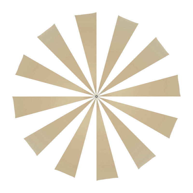 8.5' Sunbrella® Two-Tone Pagoda Umbrella, Antique Beige Sunbrella® Canvas