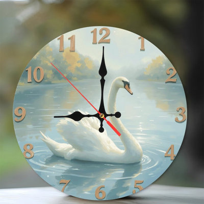 Art horloge cygne