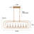 8-Light Rose Gold Chandelier Linear Chandelier Square/Rectangle Chandelier  for Kitchen Dining Room
