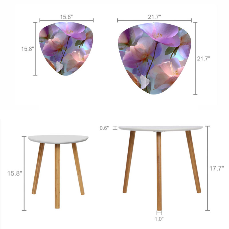 Ensemble de 2 tables basses gigognes Triangle