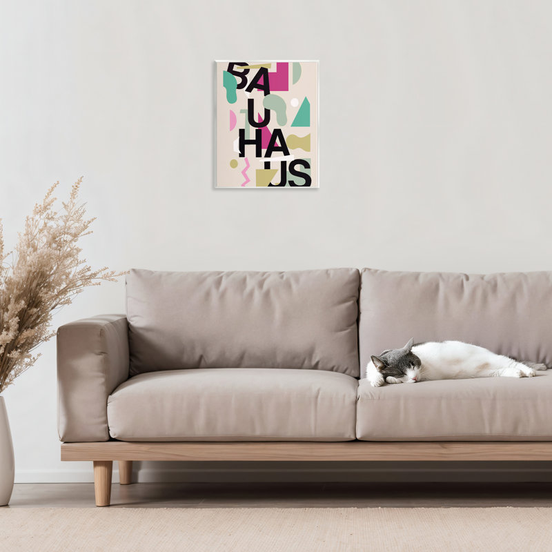 Plaque murale style Mid-Century moderne Bauhaus, design par Annabelle Hall