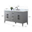 Meuble-lavabo simple 60 po avec plateau en marbre Chambery-94811335-94811339