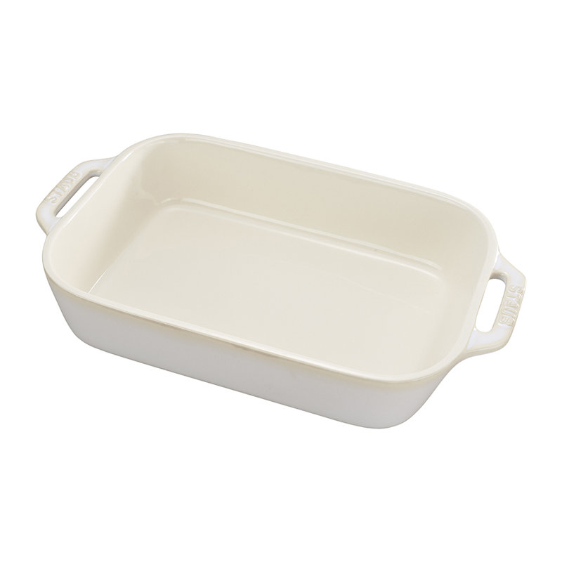 Ceramique Ceramic Rectangular Oven Dish, Rustic Ivory