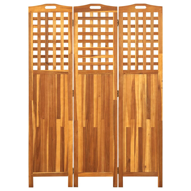 Paravent autoportant en bois massif acacia, L 47,6 po x P 0,8 po x H 66,9 po