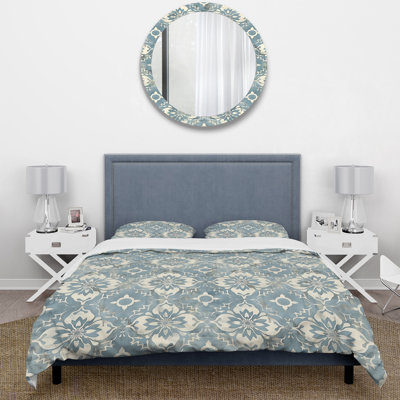 Ensemble de housse de couette floral bleu bébé