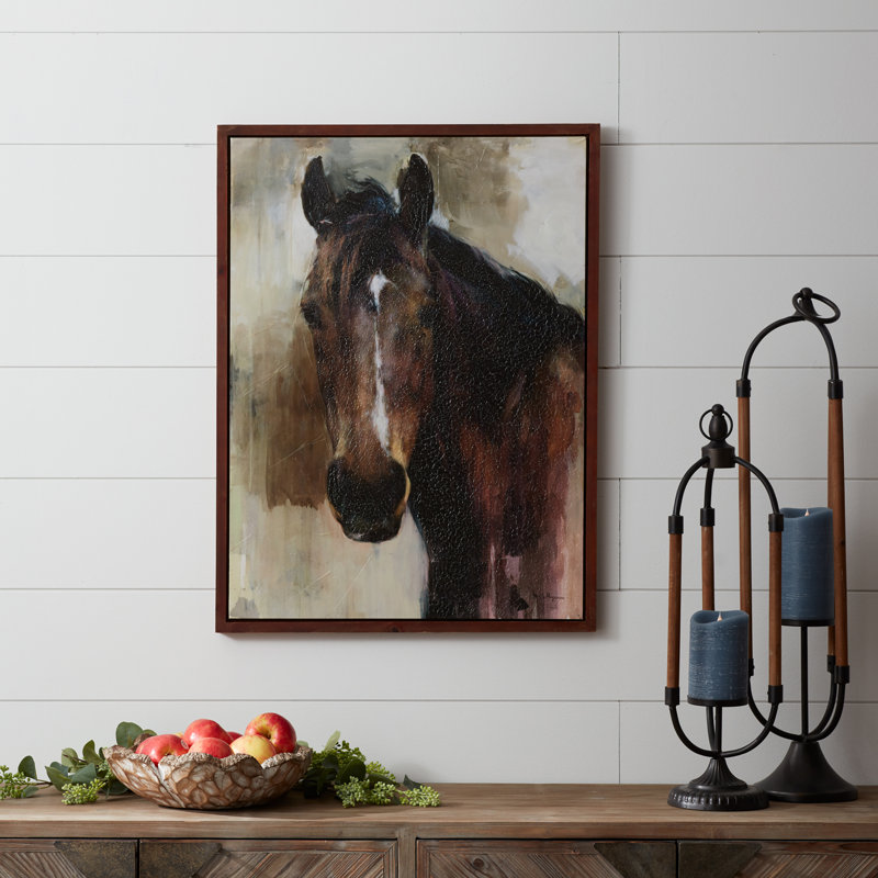 Cheval - peinture sur toile encadrée
