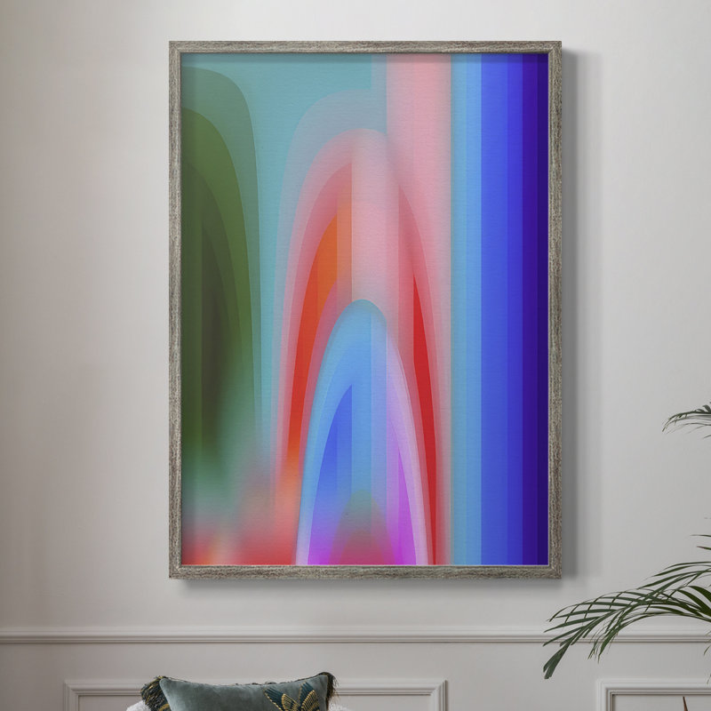 Groovy Prism Gradients I, reproduction encadrée - bois massif, H 30 po x l 24 po