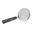 Poignée de sculpture loupe en résine pour décoration intérieure - objet décoratif pour bureau, tablette ou décoration de salon - 9 po, noir et argent