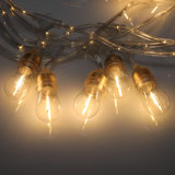 48ft 24 Bulbs Outdoor String Lights, Commercial Plug-in String Light