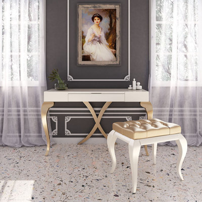 Ensemble coiffeuse avec tabouret et miroir Huntingdon