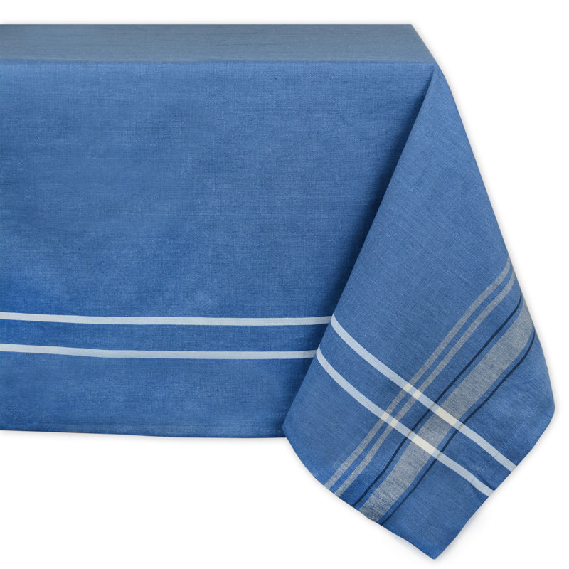 Shelton 100% Cotton Tablecloth, 84" L x 60" W, Blue