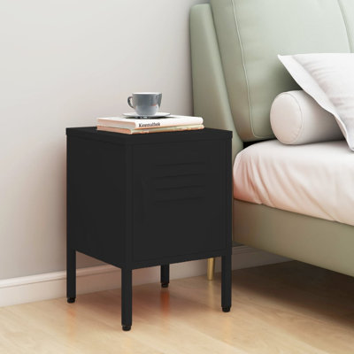 Table de chevet 13,8 x 13,8 x 20,1 po vidaXL Olive Steel