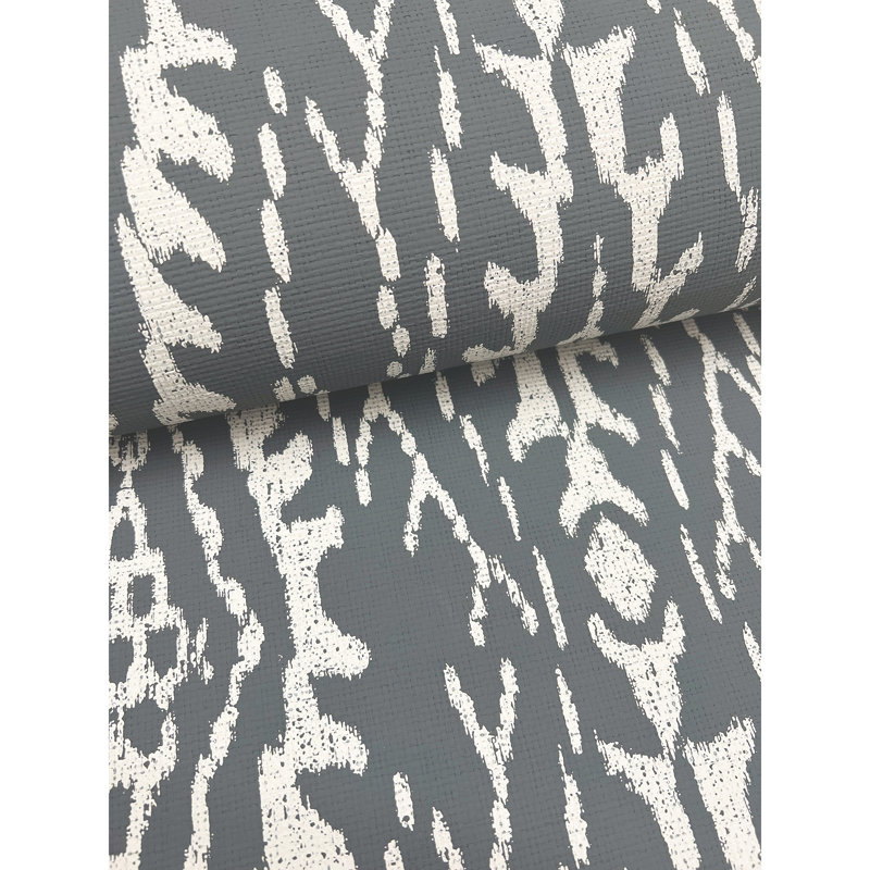 Rousseau Geometric Wallpaper Roll, Charcoal
