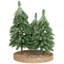Icy Downswept Pine Trio Of Trees Christmas Decoration - 8" - Unlit