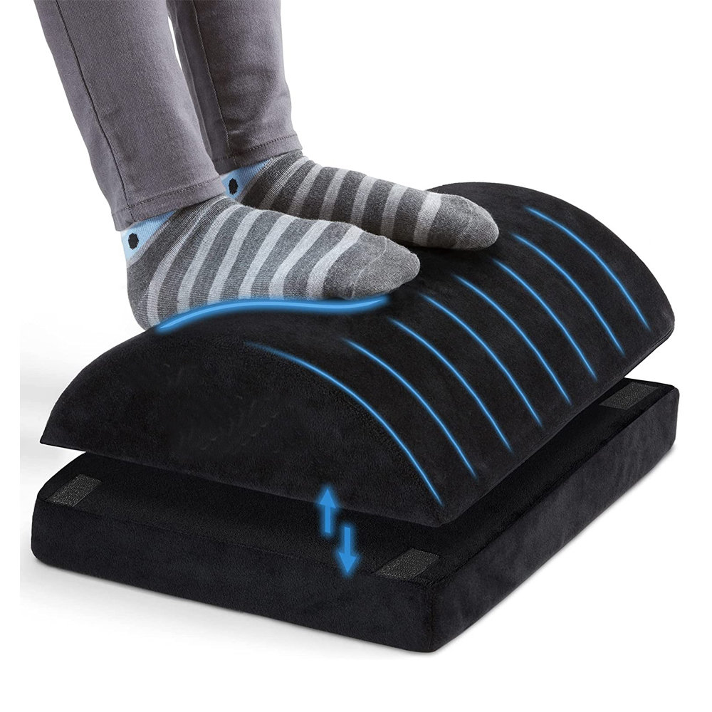 Foot Rest Comfortable Zipper Double Layer Relieve Fatigue under