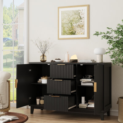 47.2" W Storage Cabinet With 3 Drawers