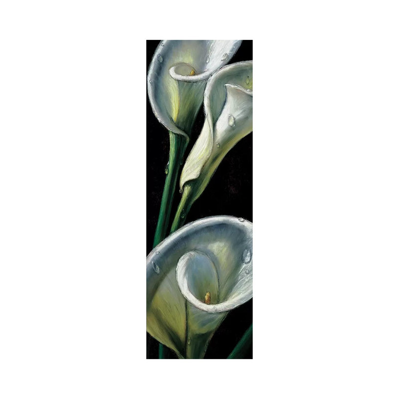 Dewdrop Callas by AlmaCh - Wrapped Canvas Panoramic Painting, 30.48 cm H x 91.44 cm W x 3.175 cm D