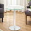 Tables de bout modernes, verre trempé de 23,6 pouces, base en métal noir pour petits espaces-48863516