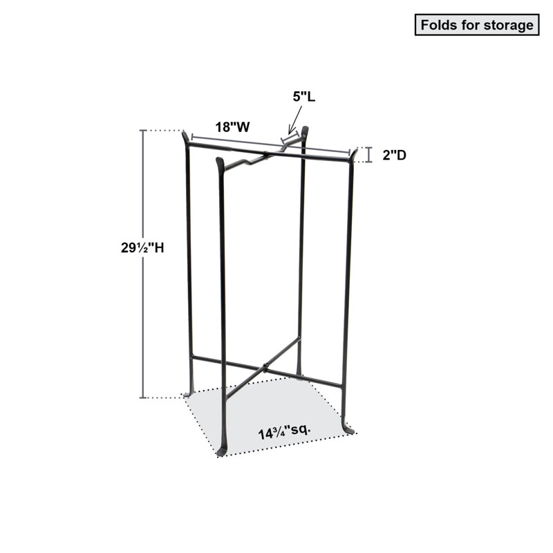 Durflinger Metal Bucket Stand, 29" H x 22" W x 22" D