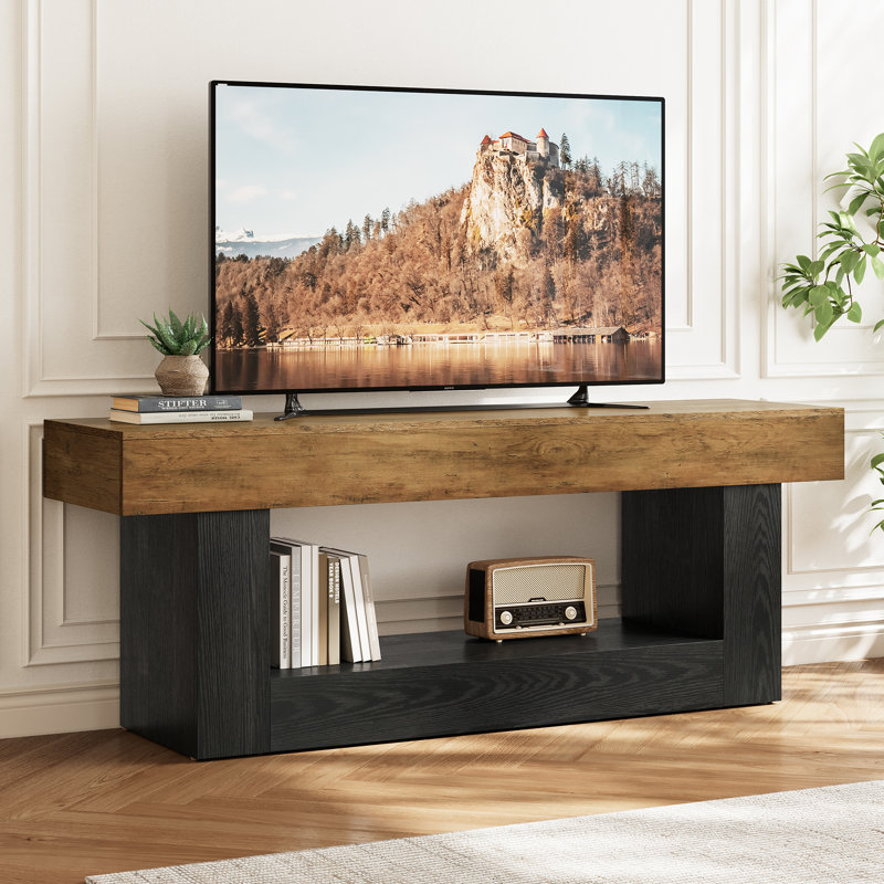 Meuble télé 63 po pour téléviseur de 70 po ou moins avec tablette ouverte
