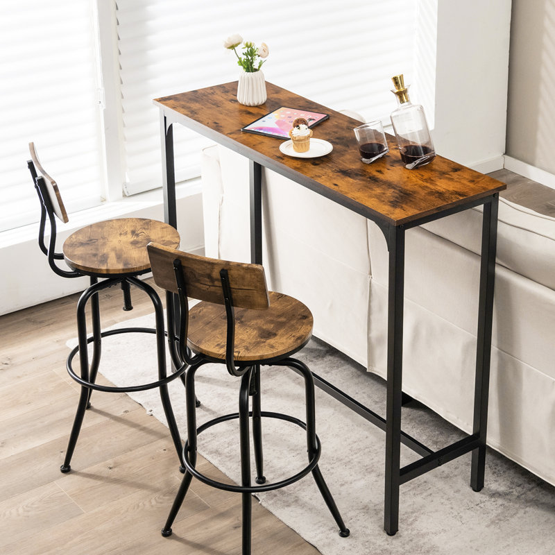 Chahna Rectangular Dining Table with Steel Base