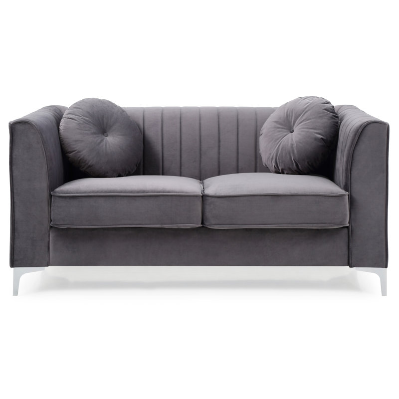 Causeuse moderne 2 boîtes Modern Canapé Glory Furniture Delray, Gris