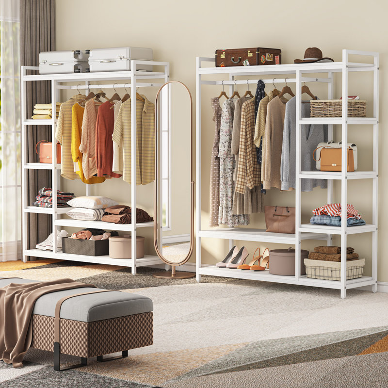 Krina 47'' Manufactured Wood Clothing Rack, White