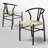 Wishbone Chair Solid Wood Y-Back Dining Chairs-2126938423