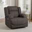 Fauteuil inclinable électrique transitionnel de 36 po Herriman avec revêtement luxueux en microfibre polie, contrôle de puissance à une touche, confort réglable à plusieurs positions-22176027-54054630