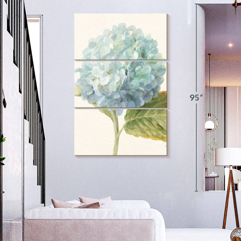 Harnek Floursack Florals Blue Hydrangea, 38" H x 24" W