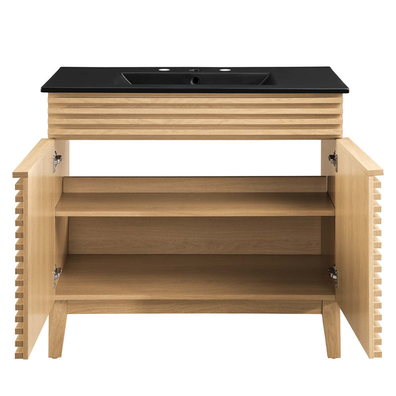 Modway Render 36" Bathroom Vanity, Oak