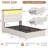 Wood Twin Bed Frame with 5 Drawers and Spacious Storage Headboard Farmhouse LED Metal Platform Bed with Charging Station No Boxing Need-255102227-253110981