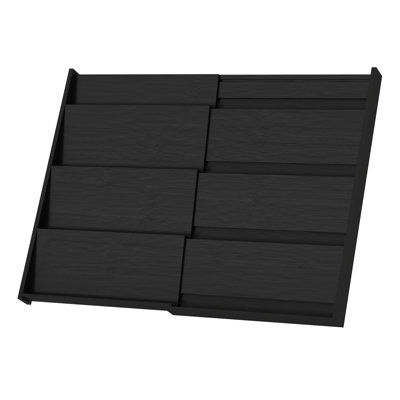 Organisateur de tiroir à épices en bambou, étagère à épices extensible à 4 niveaux pour armoires de cuisine, convient aux tiroirs profonds de 3 po, insert de rangement pour assaisonnements (pots non inclus)
