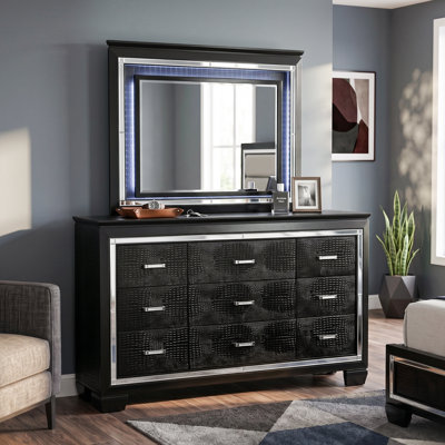 Aghanliss 9-Drawer Dresser with Mirror Set