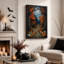 «Autumn Forest Path with Glowing Jack O Lanterns», art mural sur toile-356464311