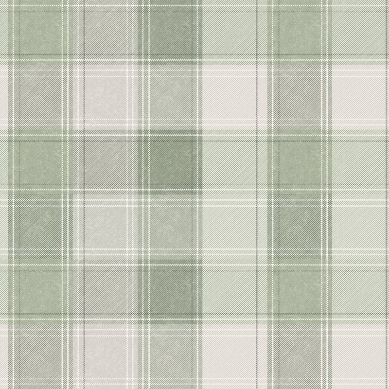 Papier peint à carreaux vert Rita
