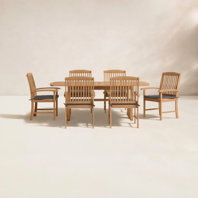 Summerton 85" Teak Patio Dining Set