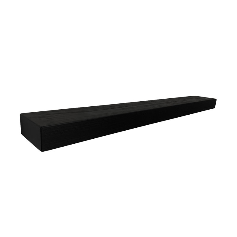 Anniek Fireplace Shelf Mantel, 66", Black