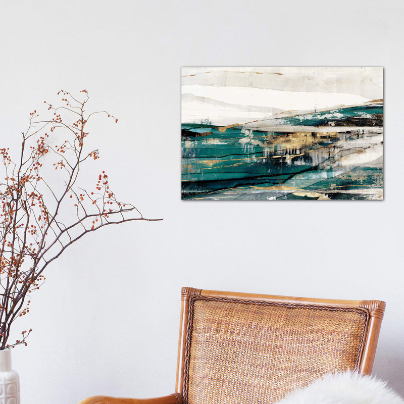 Delighted Teal Version by Isabelle Z - Wrapped Canvas Print, 101.6 cm H x 66.04 cm W x 3.175 cm D