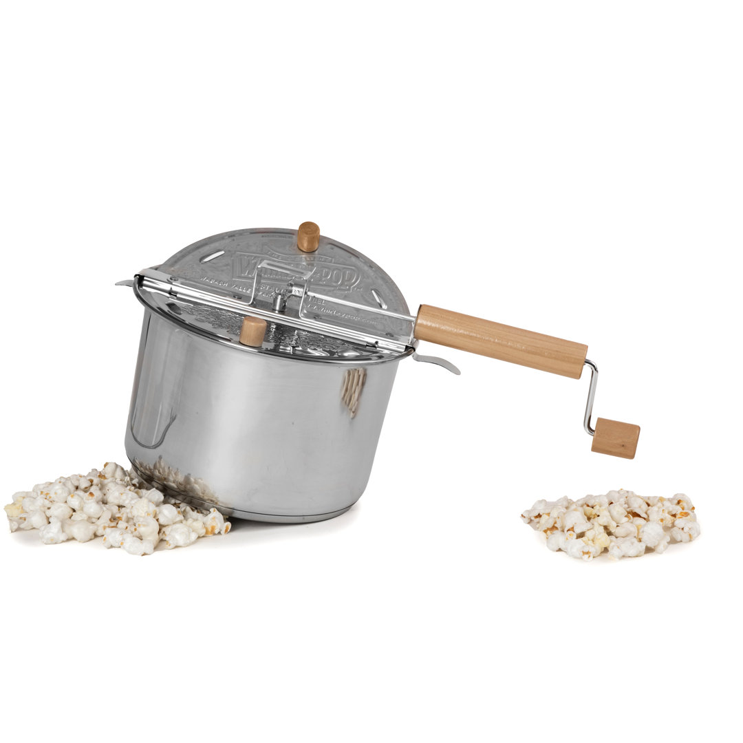Whirley Pop Stove Top Popcorn Popper Stainless Steel Wabash Valley Farms