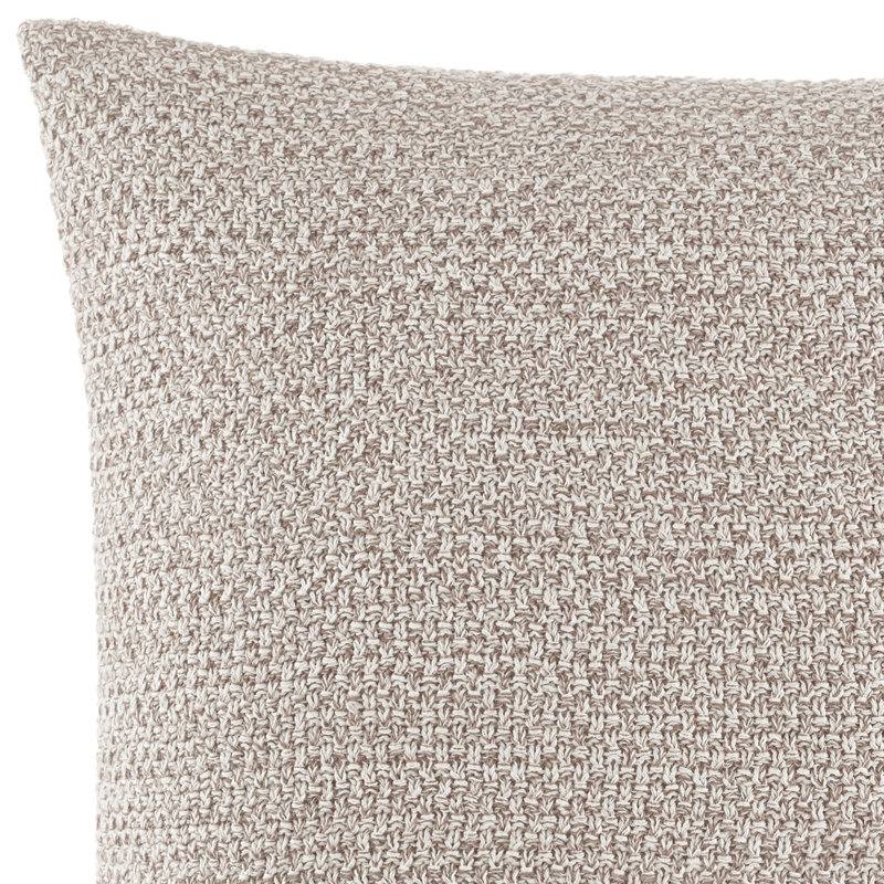 Kenneth Cole Marbled Knit Beige Throw Pillow
